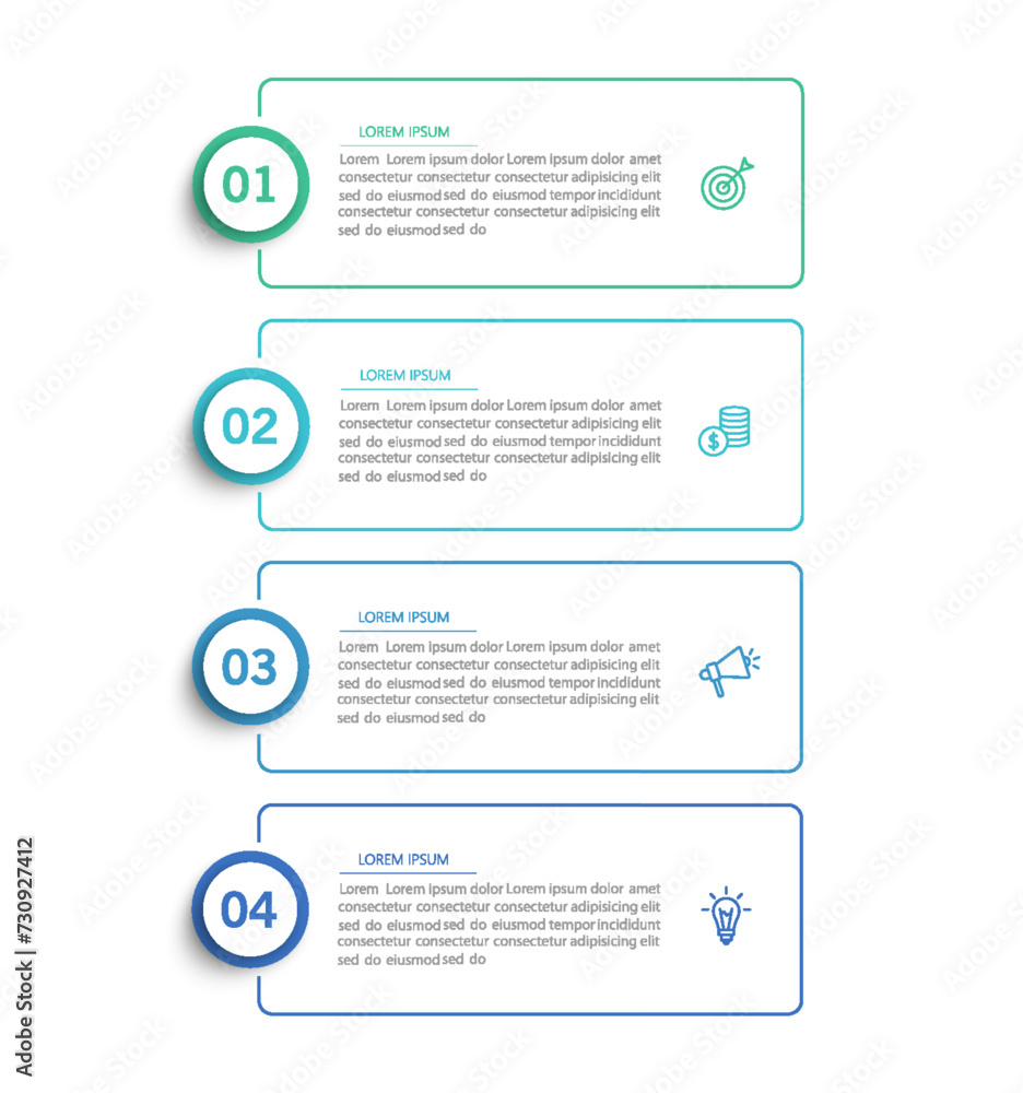 Business infographic design template with 4 options, steps or processes. Can be used for workflow layout, diagram, annual report, web design Business infographic design template with 4 options, steps or processes. Can be used for workflow layout, diagram, annual report, web design
