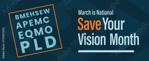 National Save Your Sight Month campaign banner.