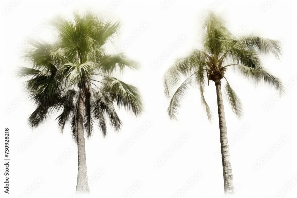 Obraz premium Coconut palm tree isolated on white background