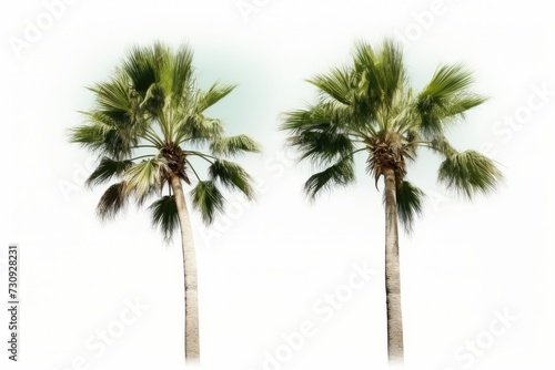 Coconut palm tree isolated on white background