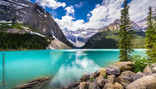 beautiful nature of lake louise in banff national park canada
