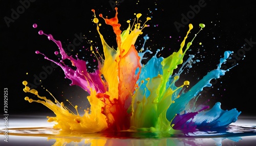 splashing color ink