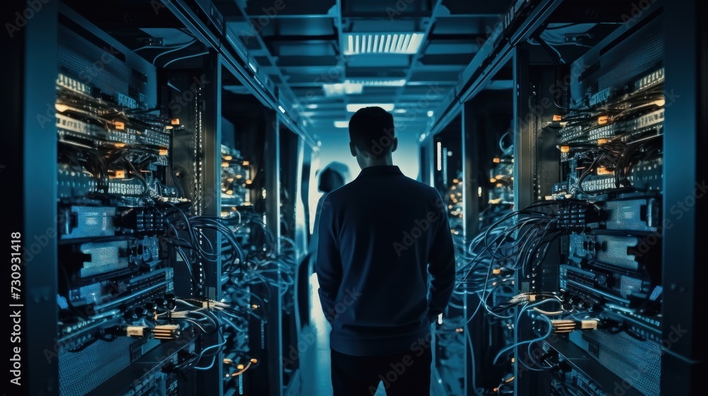 IT specialists at server room, repair servers IT specialists at server room, repair servers