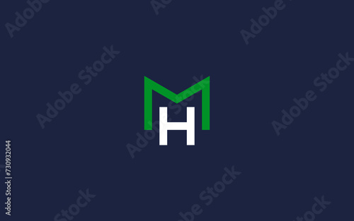 letter mh or hm logo icon design vector design template inspiration