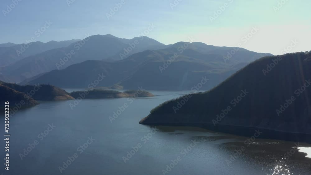 Aerial Images of a mountain range in Nayarit Mexico, named La Yesca, the drone fly over the water in this dam Aerial Images of a mountain range in Nayarit Mexico, named La Yesca, the drone fly over the water in this dam