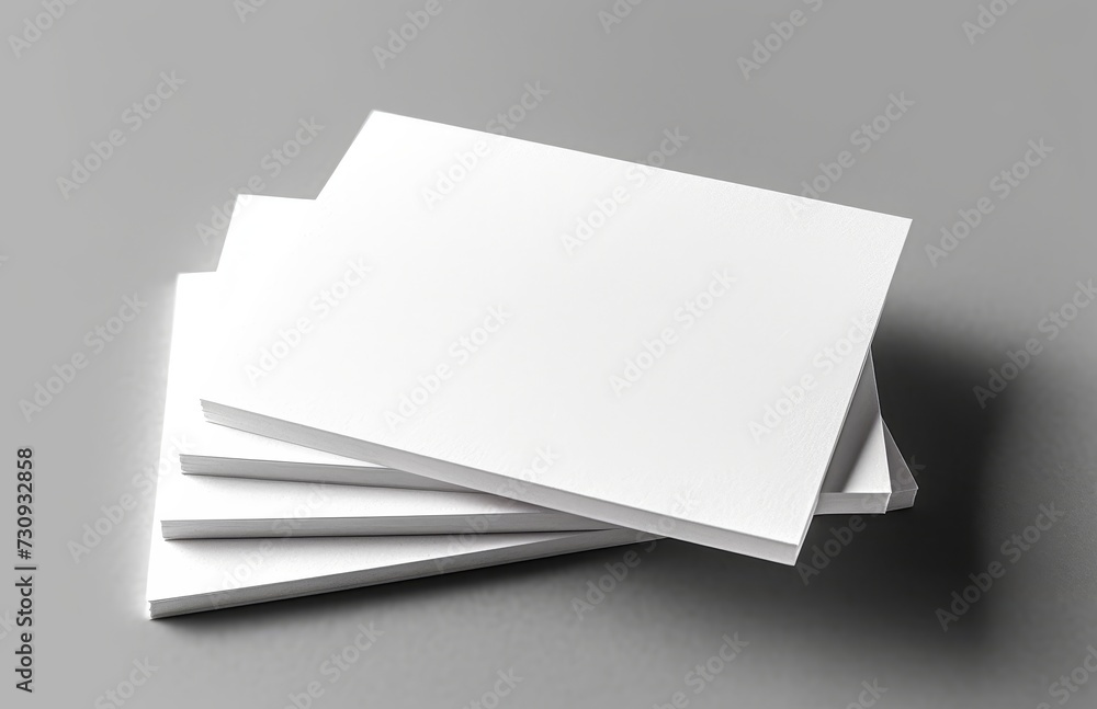 Business cards mockup on white background Business cards mockup on white background
