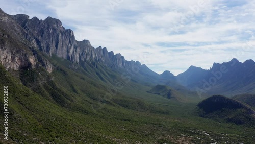 Aerial Images of a mountain range in Monterrey Mexico, named La Huasteca, 