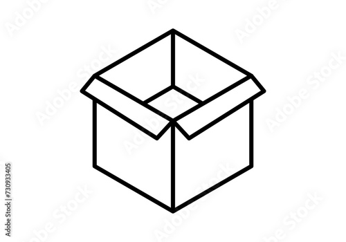 Icono de caja de cartón abierta.