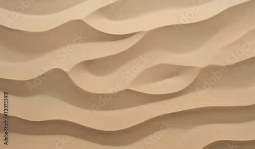 Texture, surface of sea sand. Natural background. Waves of sand. Seascape. Dunes. Copy space © Riz