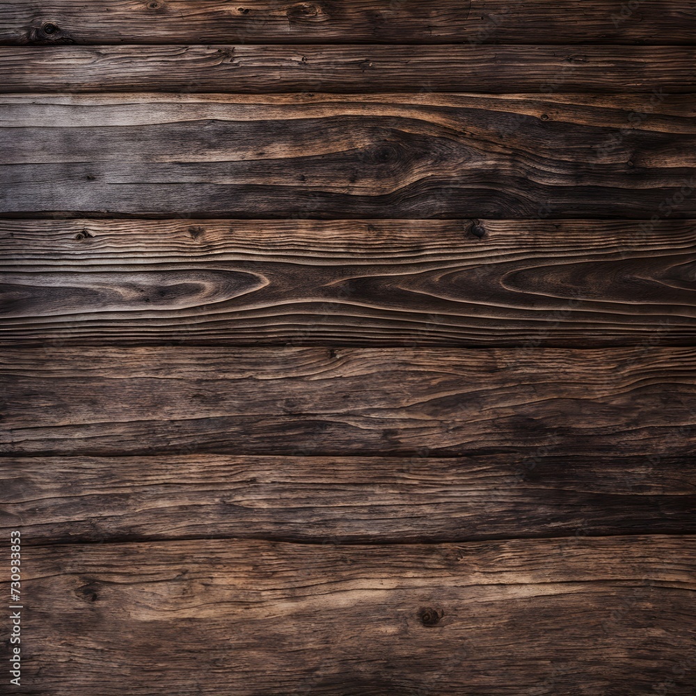 Naklejka premium Dark rustic wooden background rough plank texture