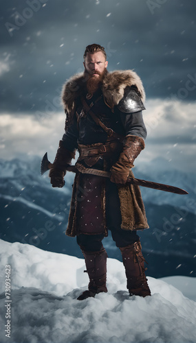 a viking with a sword © Neslihan
