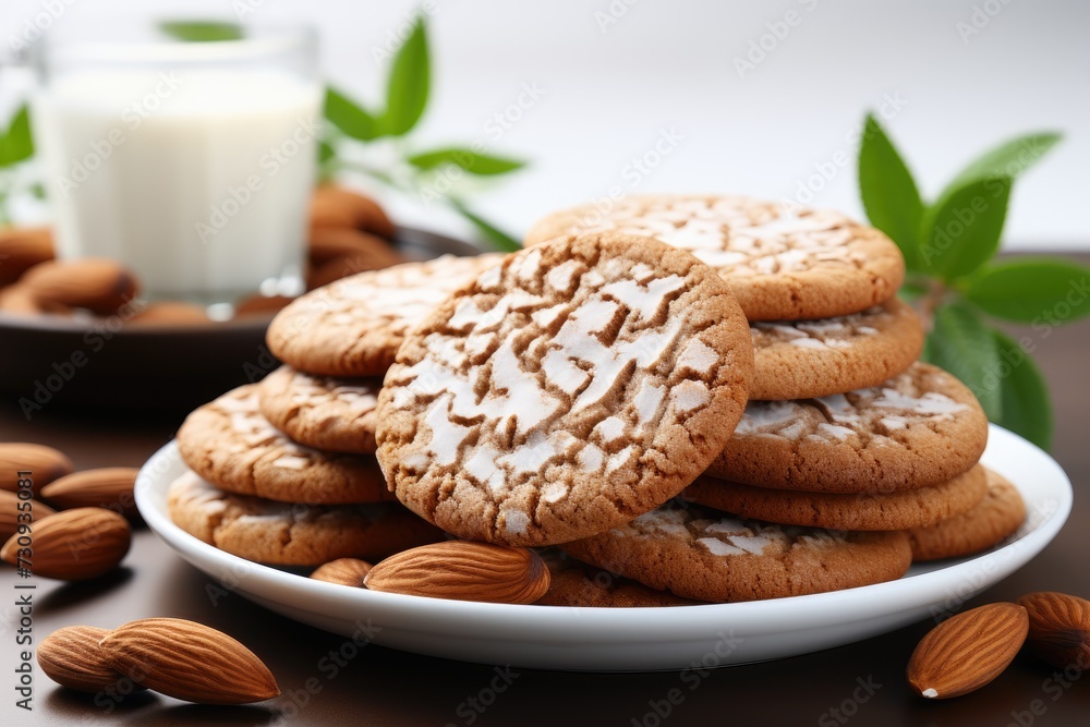 sweet almond cookies on the table professional advertising food photography sweet almond cookies on the table professional advertising food photography