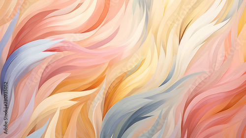Abstract Swirling Pastel Colors Painting Representing Warm Hues in a Soft Blend