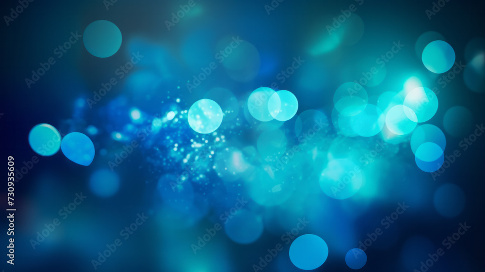 Blurred Image of Vibrant Blue Lights Shining in the Darkness Blurred Image of Vibrant Blue Lights Shining in the Darkness