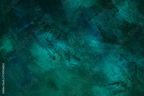 Oil painted turquoise texture with brush strokes visible
