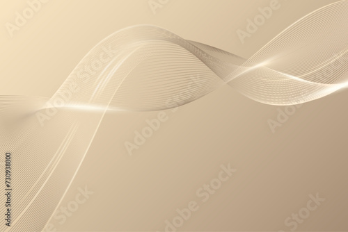 Elegant vector background with a golden, shiny wave, luxurious and smooth with a subtle net-like outline