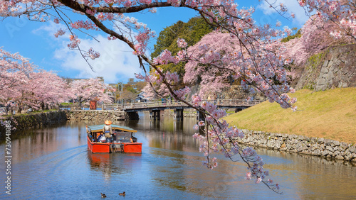 Hikone Castle Yakatabune Cruise at Hikone castle in Shiga, Japan