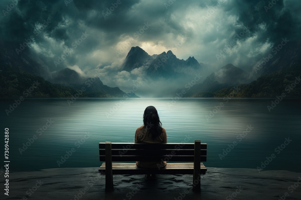 Photo Femme De Dos Paysage