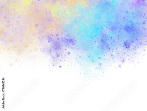 colourful nebula on transparent background clipart