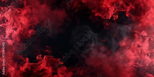 A Black-Hearthed Frame of Crimson Smoke. A Black-Centered Frame of Fiery Red Smoke.
