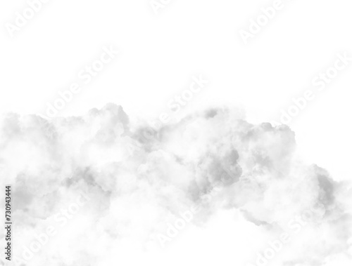 black and white cloudscape on transparent background clipart