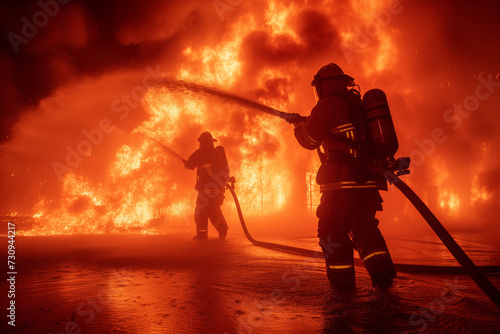 Les pompiers tentent d'éteindre un incendie majeur 