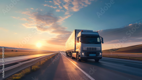 A large truck on the highway