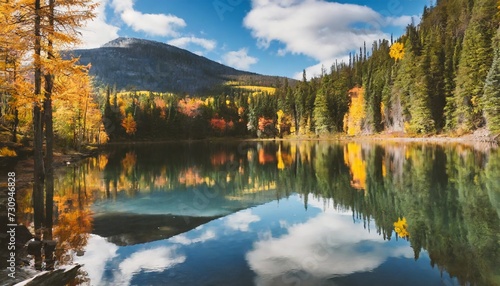 autumn forest reflected in water colorful autumn morning in the mountains colourful autumn morning in mountain lake colorful autumn landscape autumn in canada