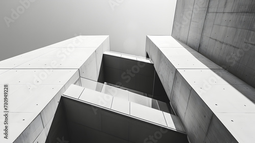 Architectural minimalism of modern buildings