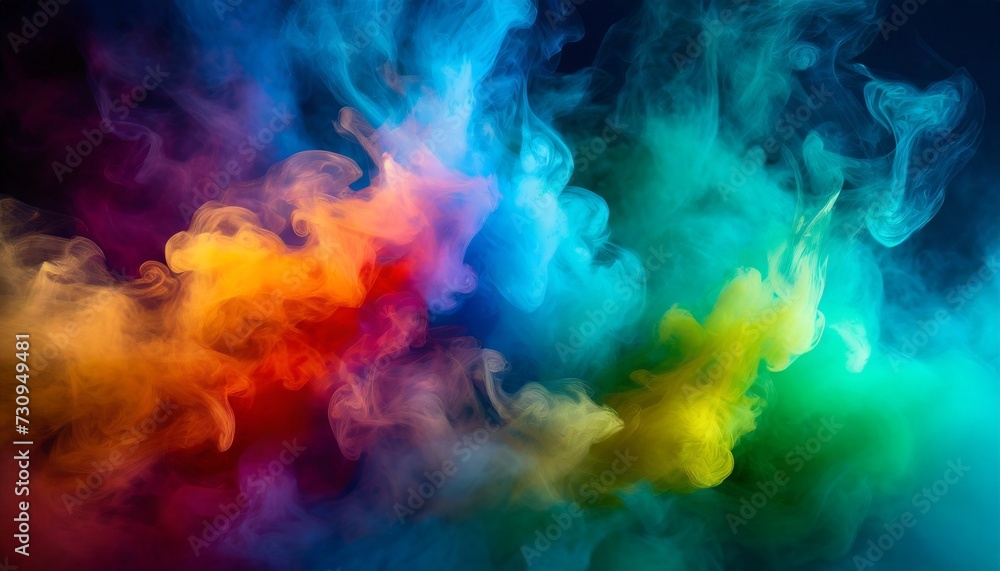 abstract colorful multicolored smoke spreading bright background for advertising or design wallpaper for gadget neon lighted smoke texture blowing clouds modern designed
