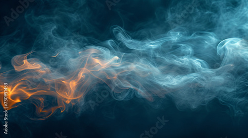 Wisps of smoke creating intricate patterns in a soft, ethereal light.