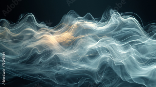 A mesmerizing scene of smoke trails weaving an intricate pattern.