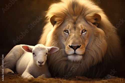 lion and sheep