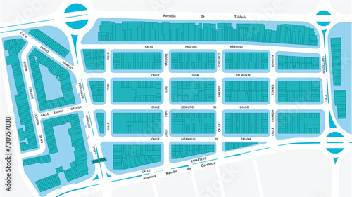 Mapa de las calles y las casetas de la Feria de Abril de Sevilla