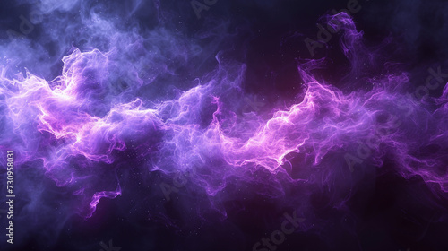 Abstract background - purple lightning shape. Black spotlight smoke stage entertainment background.