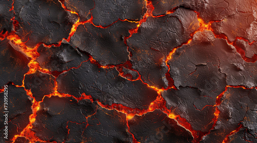 Lava texture fire background rock volcano magma molten hell hot flow flame pattern seamless