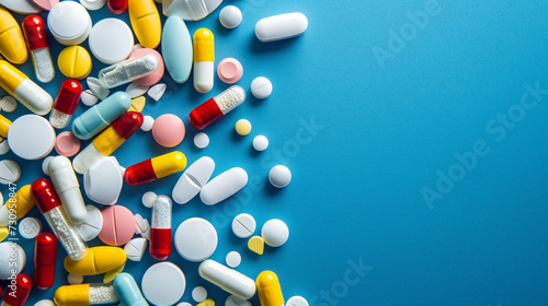 Drug or medicine pills and antibiotics.