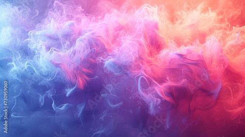 Vibrant color smoke illustration 3d rendering abstract background.
