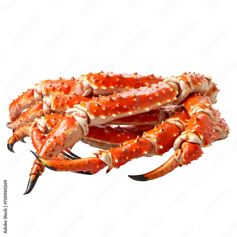 King crab isolated on transparent background