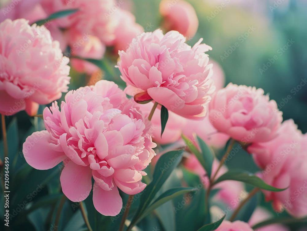 Natural background of tender pink peony Natural background of tender pink peony