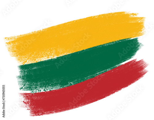 lithuanian flag with paint strokes