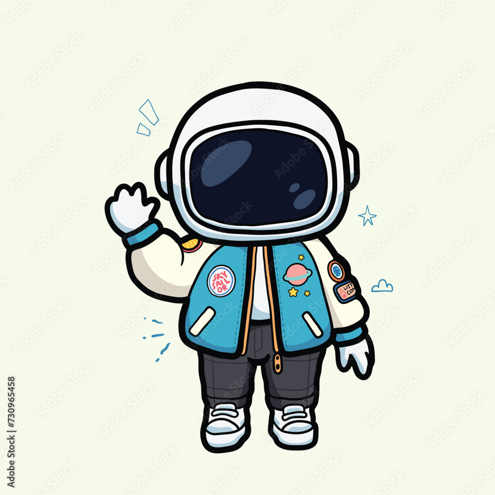 cute astronaut in jacket and hype pants cute astronaut in jacket and hype pants