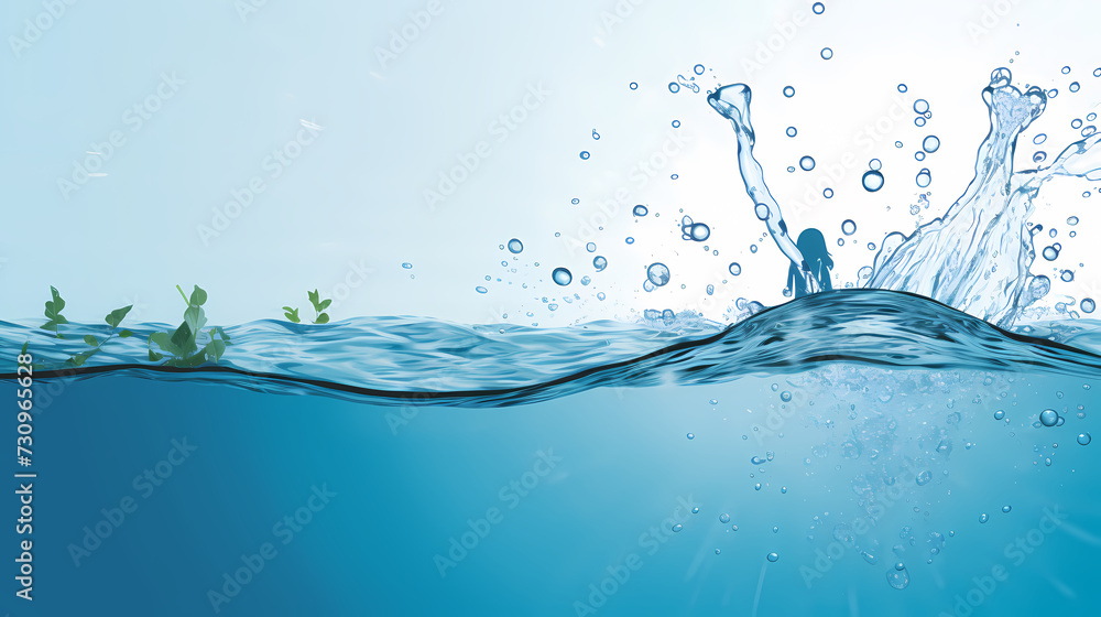 custom made wallpaper toronto digitalWorld Water Day, save water and world environmental protection concept
