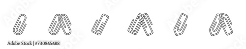 Paper clip icons set. Office Paper Clip sign, Paperclip document vector icon