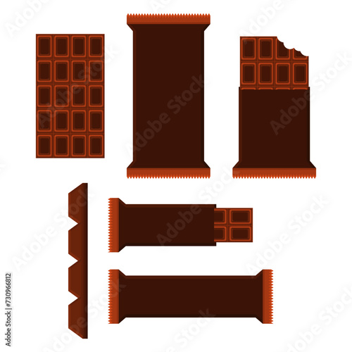 Collection of Sweet Chocolate Bar Vectors