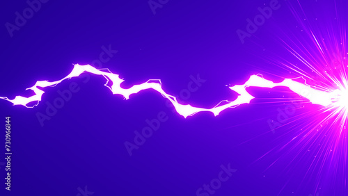 ビリビリと電撃が走る紫色のエフェクト photo