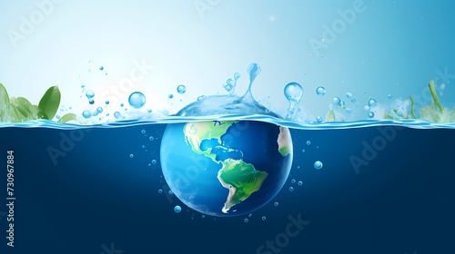 World Water Day  save water and world environmental protection concept