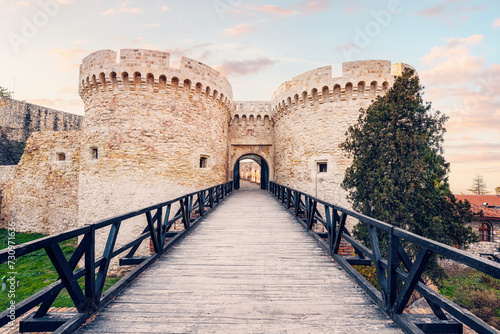 With its imposing towers and medieval charm, Belgrade's fortress Zindan gates entices sightseers to delve into the city's fascinating past and explore its ruins. photo