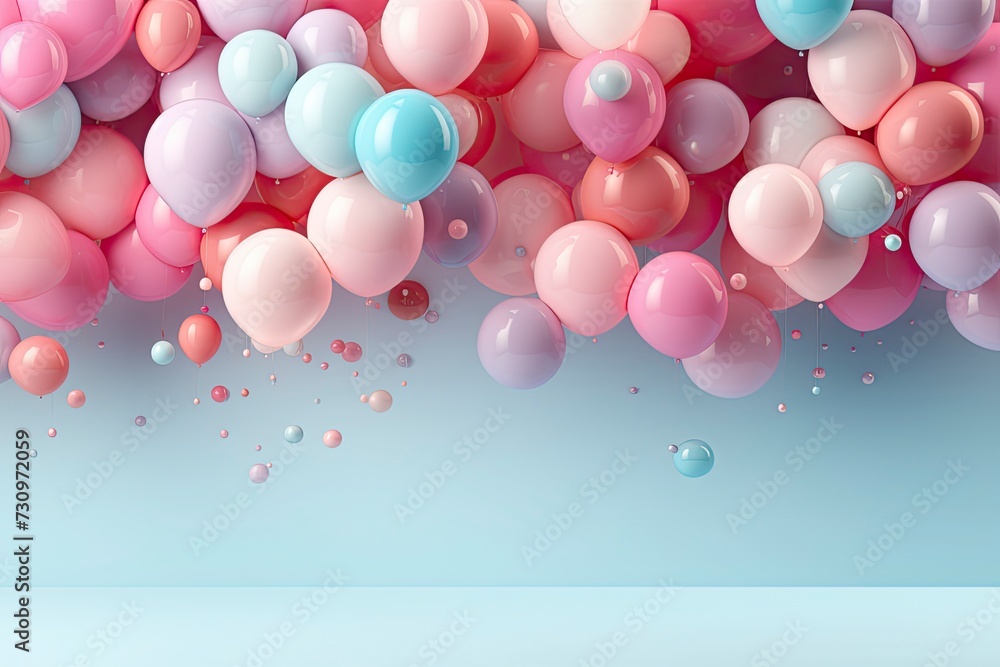 background with pastel green balls