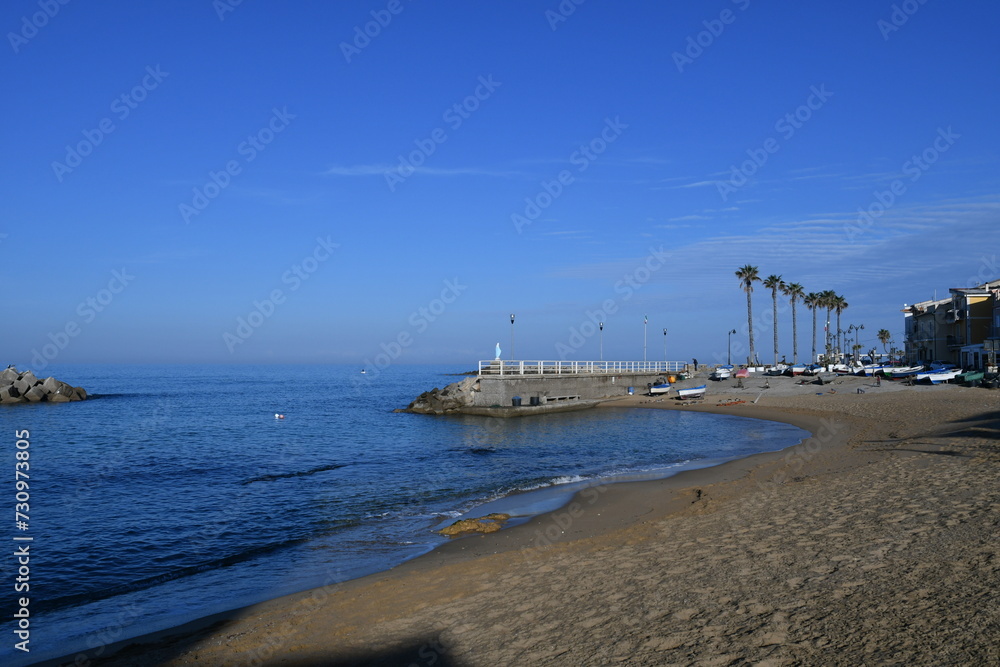 The beach of Santa Maria di Castellabate in Campania, Italy. The beach of Santa Maria di Castellabate in Campania, Italy.